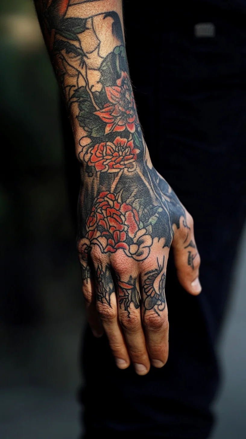 Stunning Floral Hand Tattoos: A Bold Expression of Artistry and Elegance