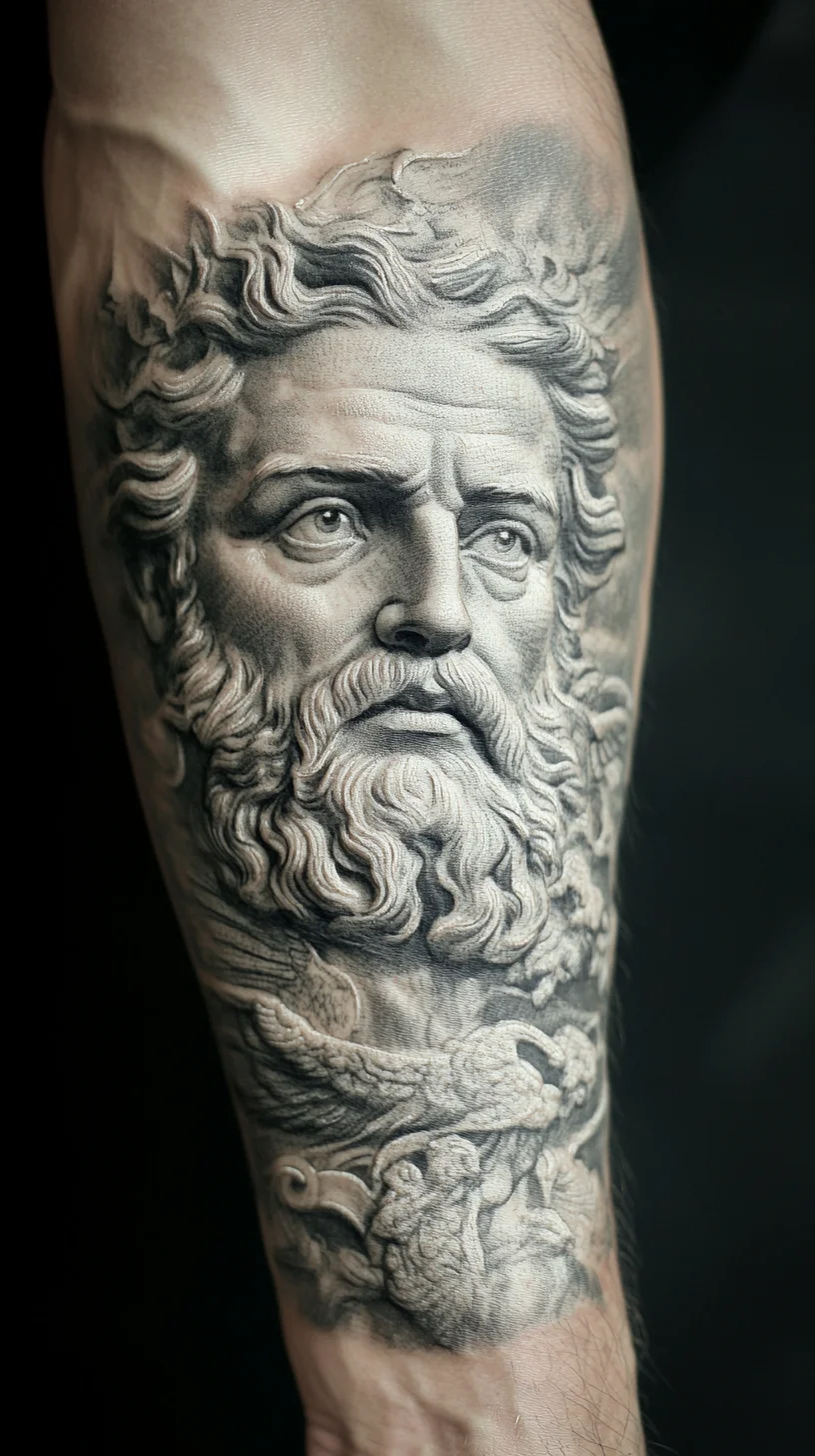 Stunning Realism: Elevate Your Look with a Majestic Godly Tattoo Design