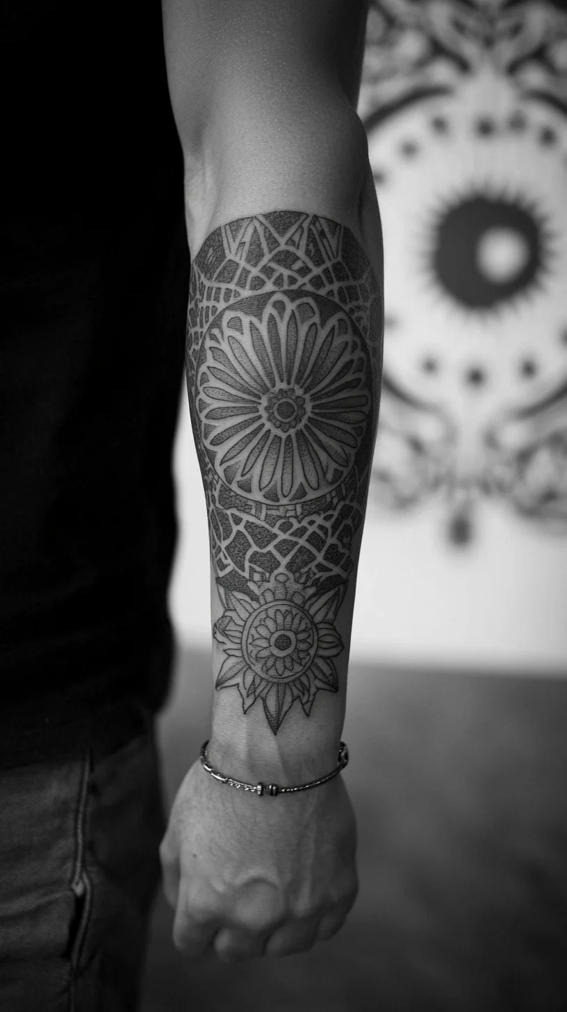 Stylish Floral Mandala Tattoo: A Bold Expression of Art and Identity