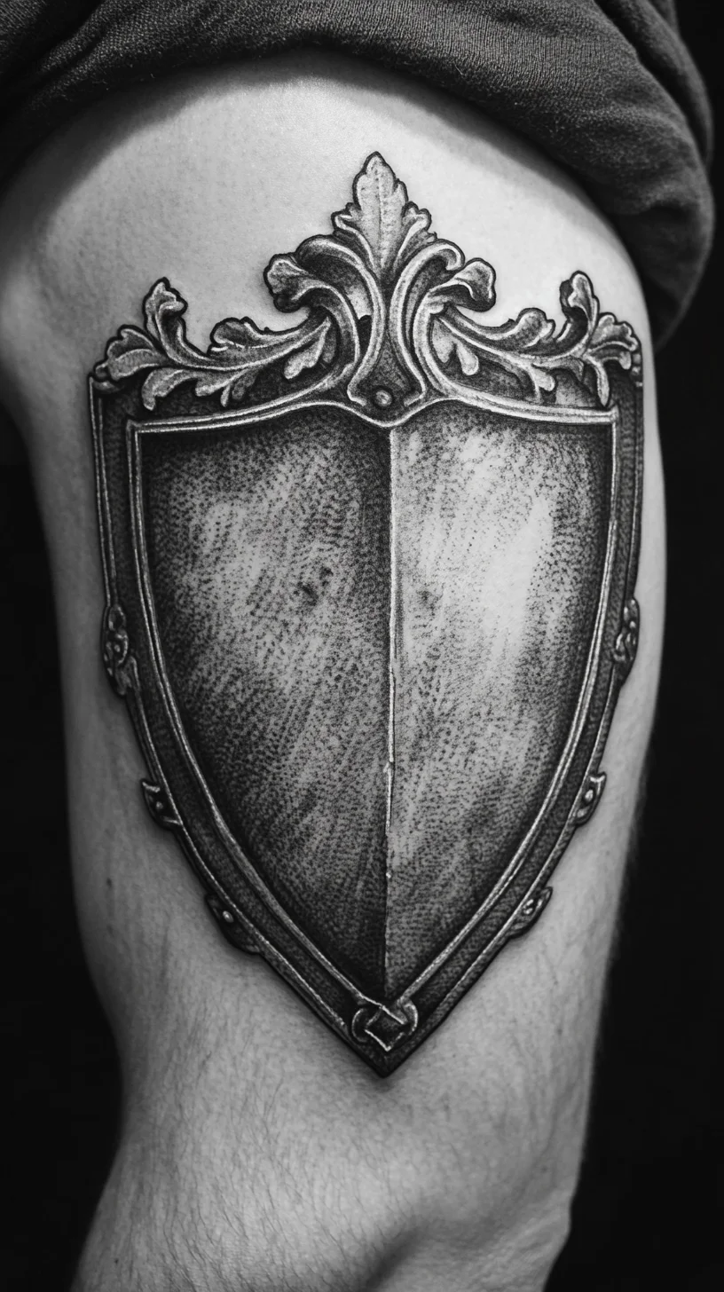 Timeless Armor: The Elegant Shield Tattoo for Lasting Impact