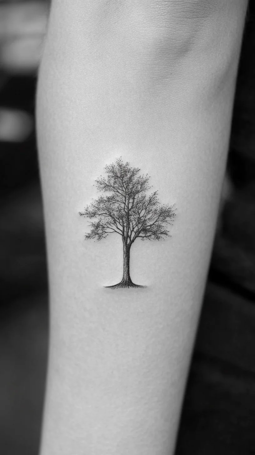 Timeless Elegance: A Stunning Tree Tattoo That Symbols Strength and Growth