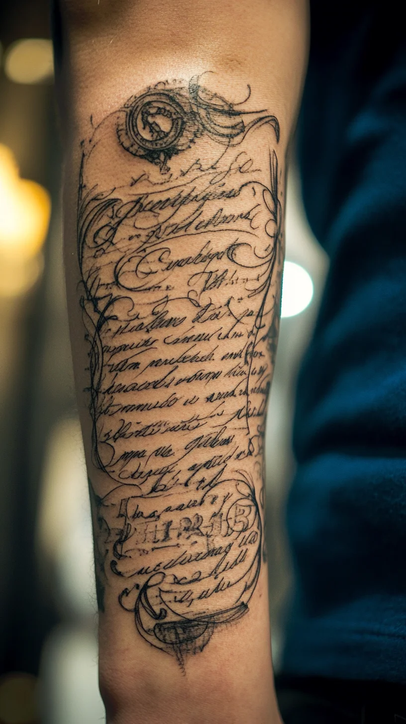 Timeless Elegance: Intricate Script Tattoos That Tell a Story