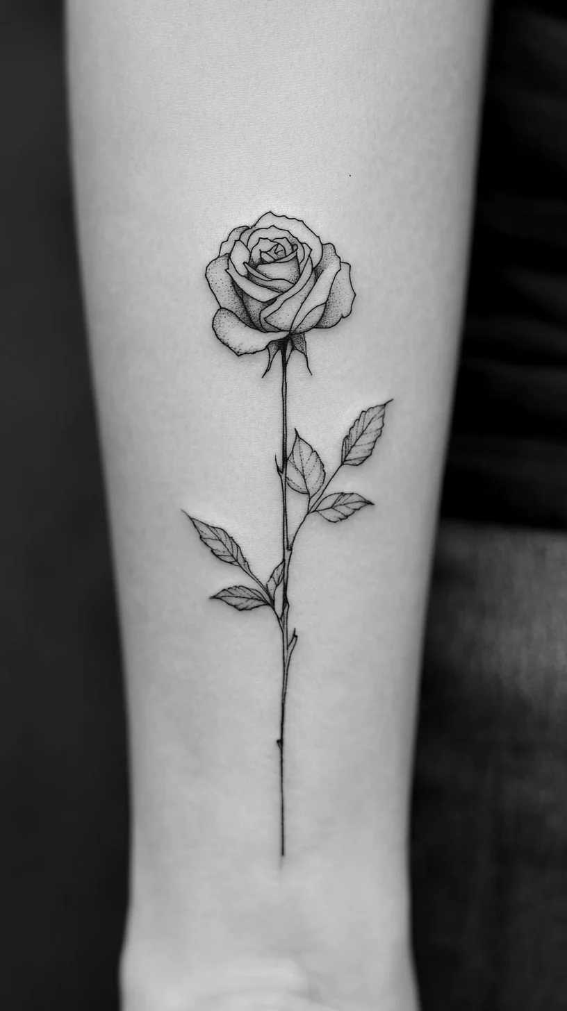 Timeless Elegance: The Minimalist Rose Tattoo for Effortless Style