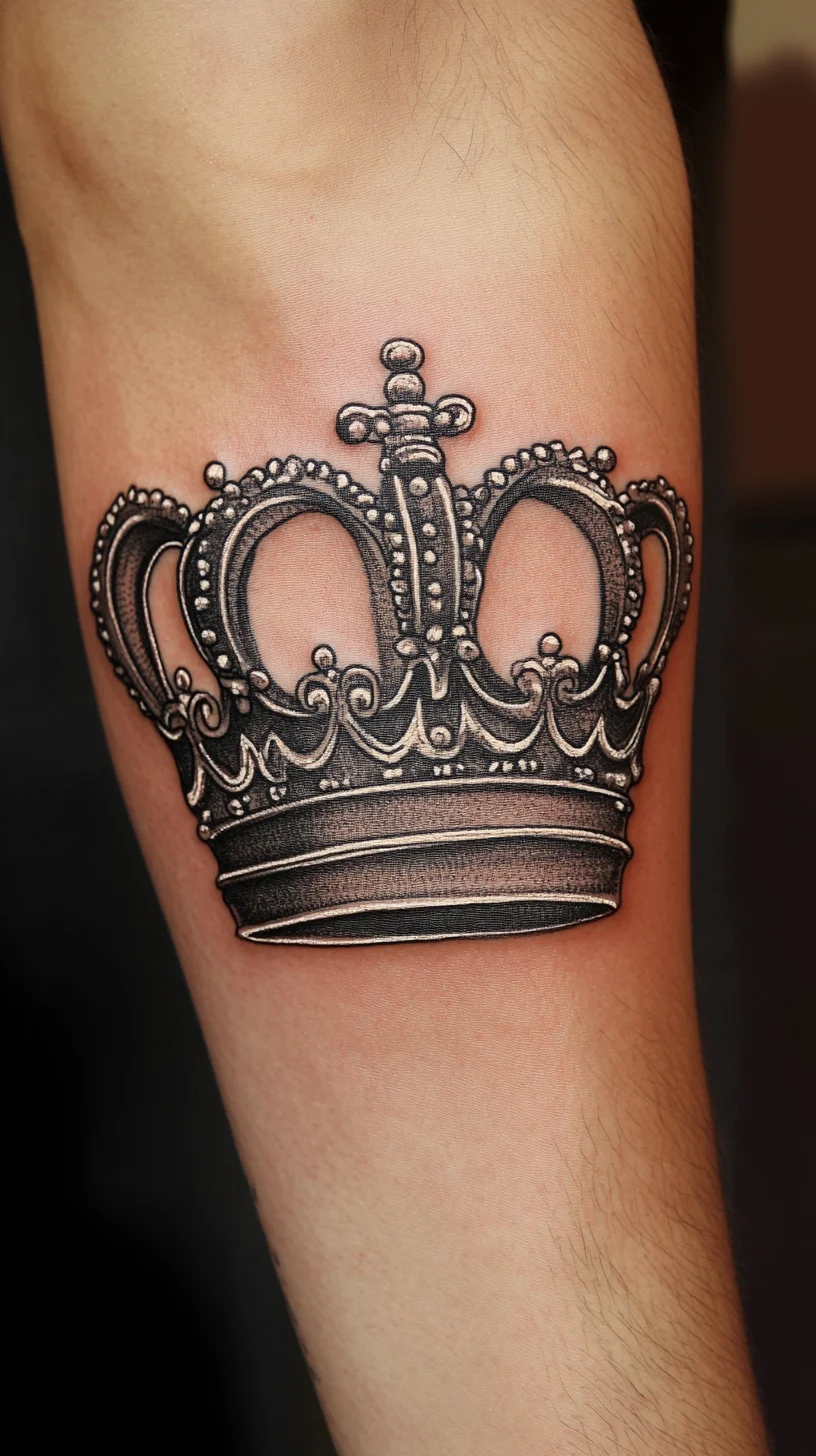 Timeless Elegance: The Regal Crown Tattoo for a Touch of Majesty