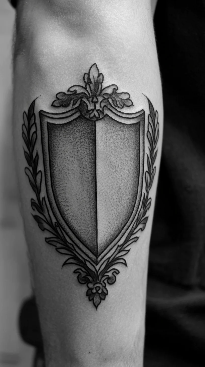 Timeless Elegance: The Shield Tattoo for Those Who Embrace Strength and Tradition