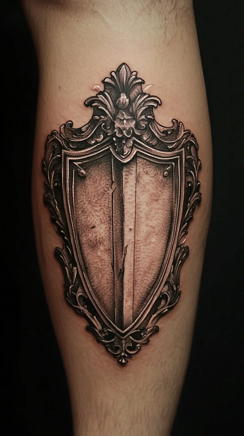 Timeless Shield Tattoo: A Bold Defense of Style and Strength