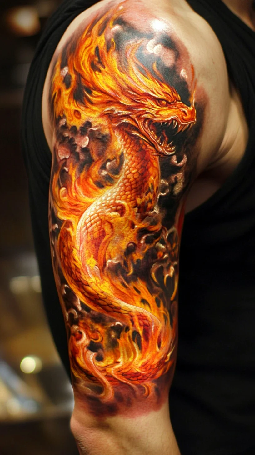 Unleash Your Inner Fire: Stunning Dragon Tattoo Design for Bold Statements