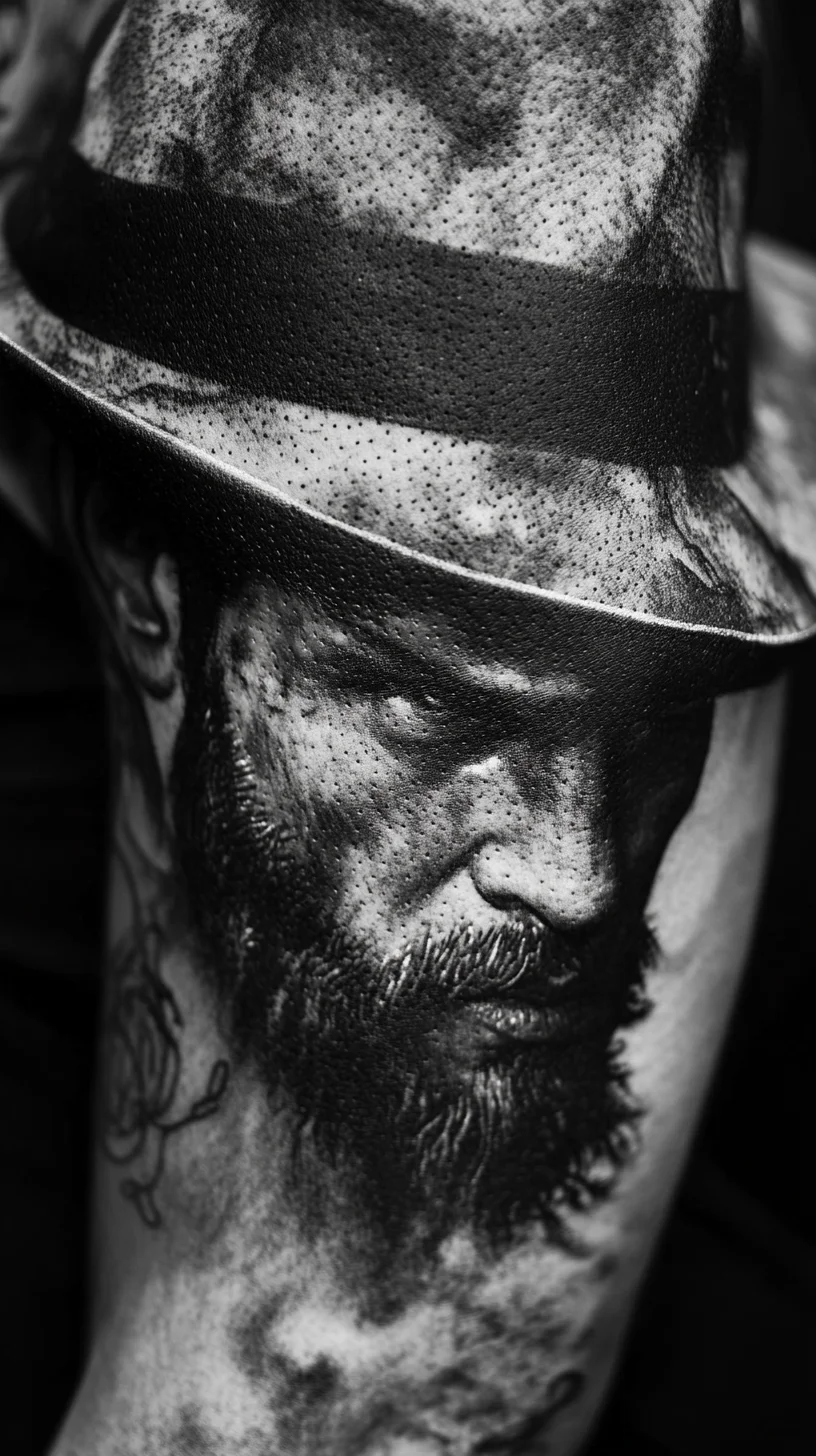 Unveiling the Bold Artistry of Hyper-Realistic Black and Grey Portrait Tattoos