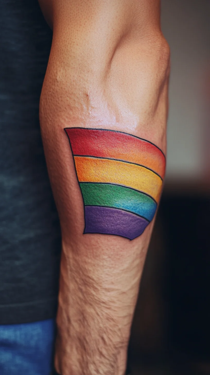 Vibrant Rainbow Flag Tattoo: A Bold Statement of Pride and Identity